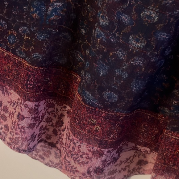 Lucky Brand floral sheer top size S - Picture 5 of 8